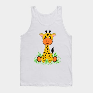 Cute funny baby giraffe for kids Tank Top